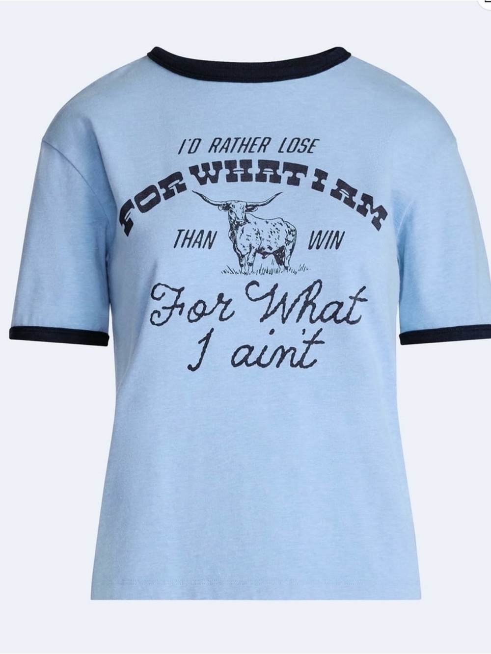 Lee Ringer T-Shirt Lose For What I Am Win For What I Ain’t Lg NWT